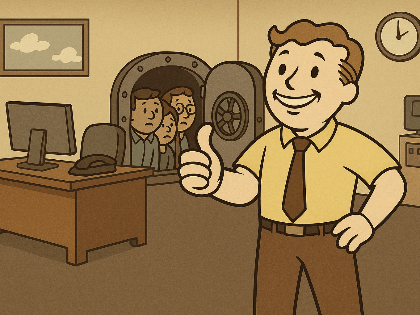 IT converted the basement into a bunker and now they won't come out until the quarterly review is over